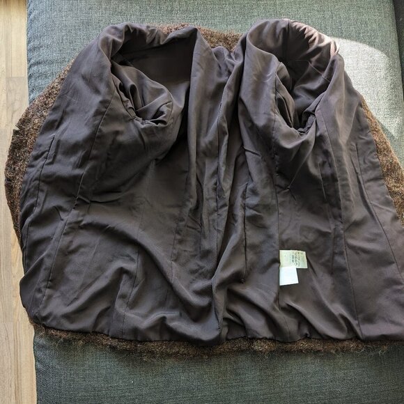 Vintage Pianoforte di Max Mara Brown Mohair and Wool Jacket with Gold Buttons - Picture 3 of 13